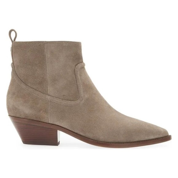 $395 Veronica Beard Kinsley Bootie (Women) Taupe Size 9 Western Meets Modern NEW